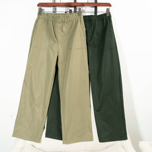 裤 休闲百搭松紧腰方形口袋直筒工装 女29901 时尚 日单品牌秋冬新款