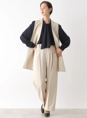 日单品牌春夏新款百搭金属高档西裤休闲裤西装长裤直筒裤26578