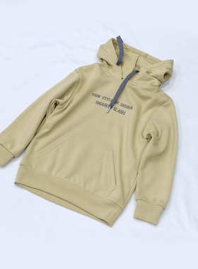 日单童装品牌春秋新款时尚拼色印花刺绣棉细毛圈卫衣男童25087