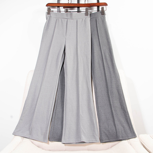 日单品牌春夏新款 女31333 简单休闲气质显身材松紧腰弹力微喇叭裤
