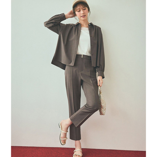 九分裤 春夏新款 裤 32034 气质金属扣半松紧美脚西装 日单贵牌any