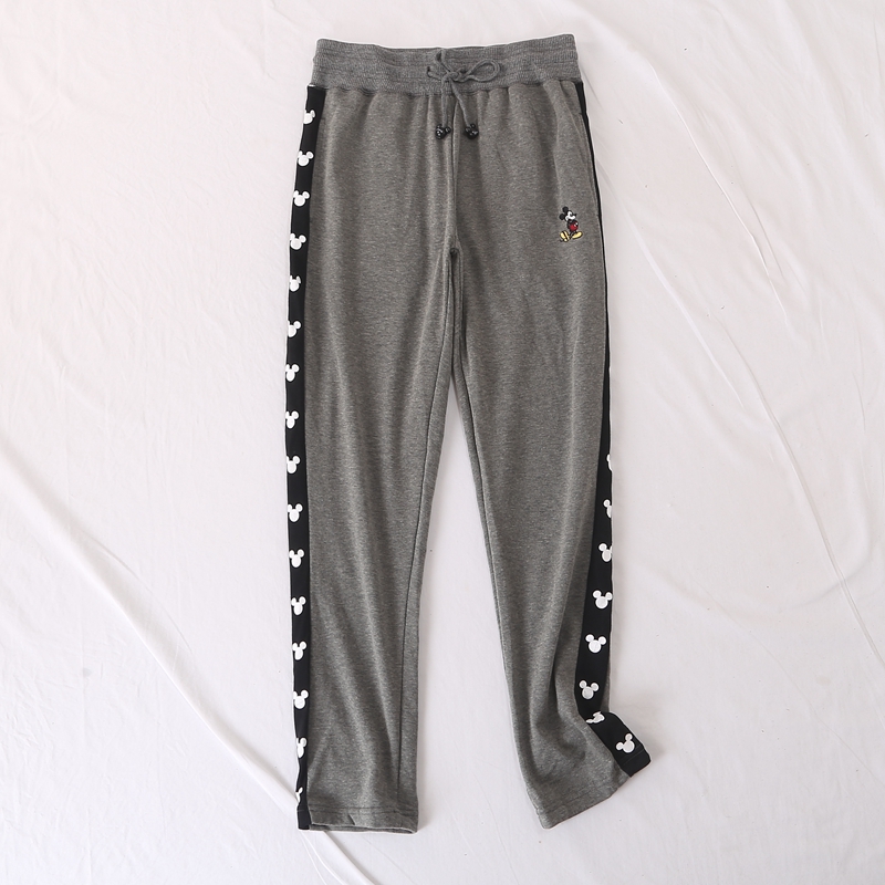 休闲百搭运动卡通绣花卫裤
