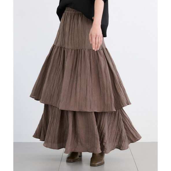 日单品牌秋冬新款时尚设计感松紧腰多层荷叶边蛋糕裙长裙女32055,女装/女士精品,半身裙,淘宝优惠券,粉丝福利购,淘宝优惠卷