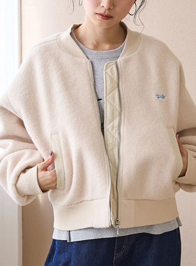 日单品牌冬季新款休闲年轻减龄罗纹棒球服立领拉链夹克外套31790