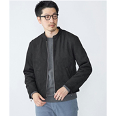 日单品牌秋冬新款 32056 麂皮绒夹克外套男士 时尚 有型立领拉链长袖