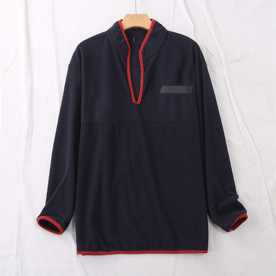 薄绒家居服长袖红色睡衣