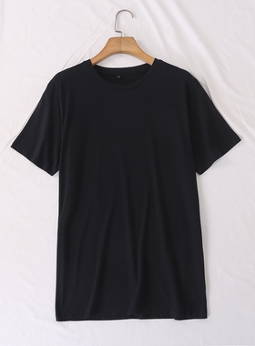 韩国单春夏新款经典简单纯色百搭圆领休闲短袖T恤上衣男女25596