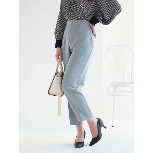 日单春夏新款简单纯色气质显瘦半松紧腰小脚西装裤九分裤29331