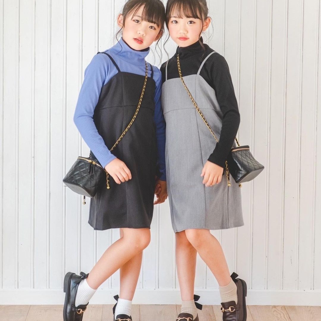 日单童装品牌秋冬新款时尚高领针织长袖针织衫打底衫上衣女27197