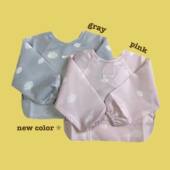 日单品牌make 小童圆领后背魔术贴松紧长袖 围兜防水防污罩衣25326