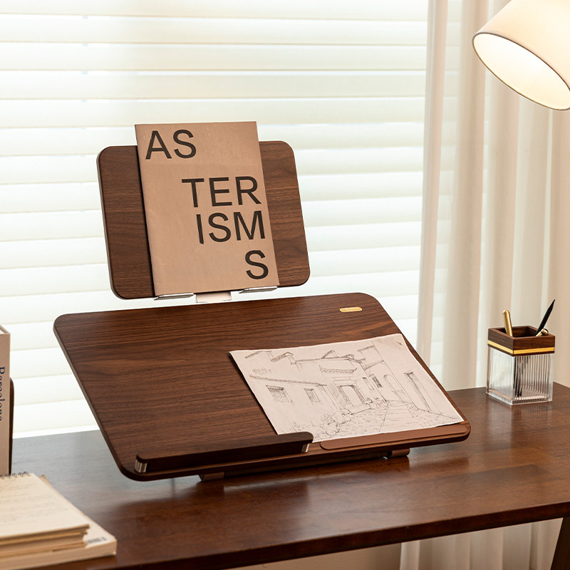 木质阅读架桌面写字板学习读书支架增高架多功能书架儿童看书神器