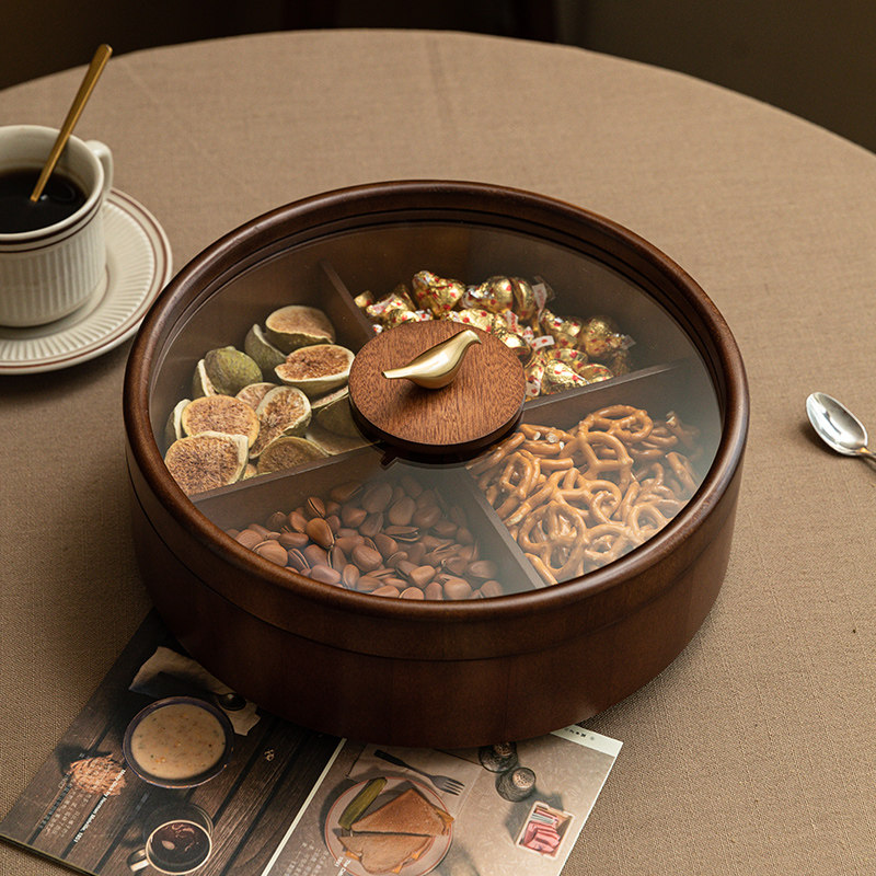 新年干果盘客厅茶几家用2026新款高端精致木坚果零食收纳盒糖果盒,餐饮具,果盆/果盘/果篮,淘宝优惠券,粉丝福利购,淘宝优惠卷