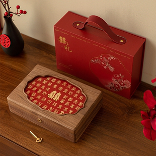 新婚结婚礼物送新人新娘高级实用三金五金首饰盒订婚小众高档实用