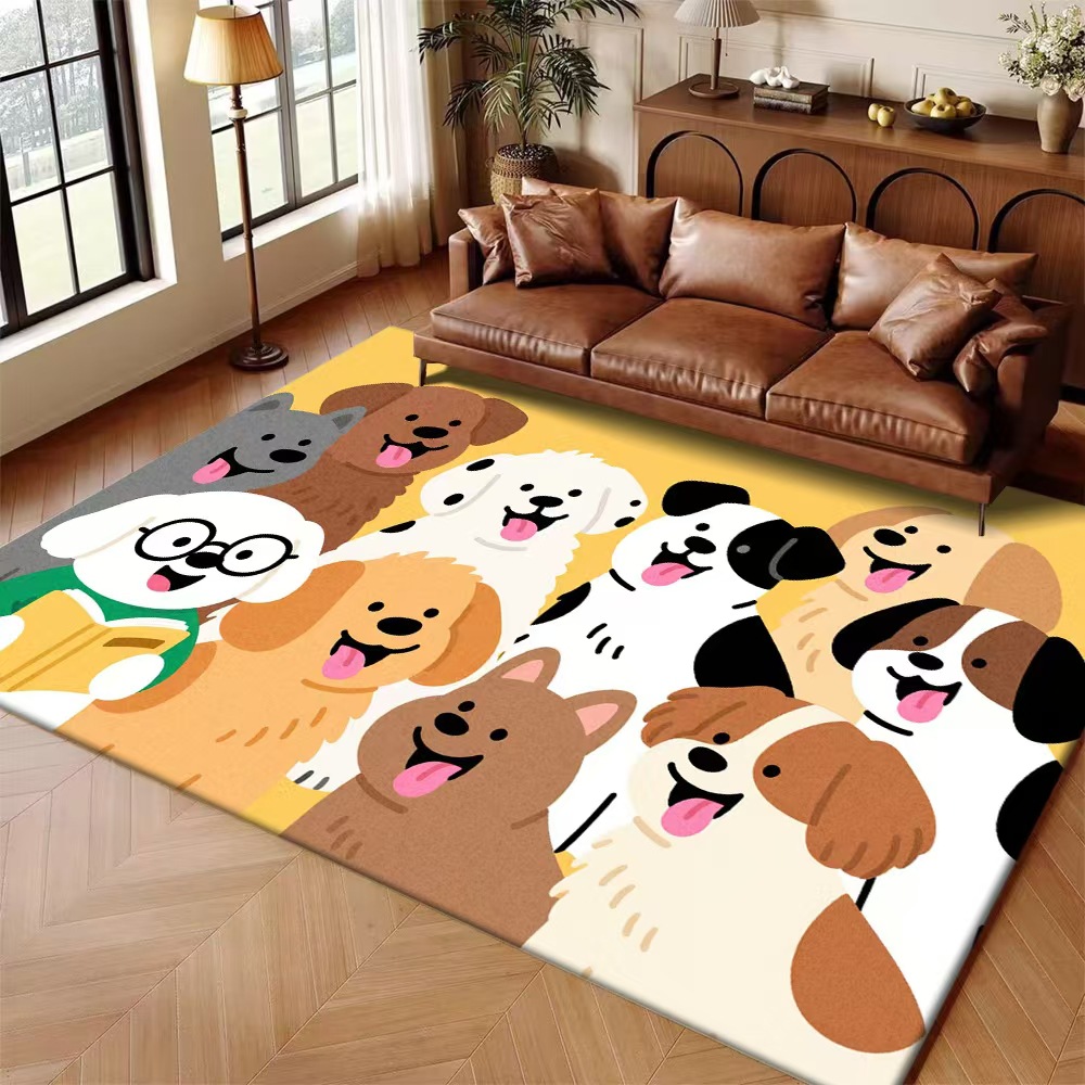 TPR底欧式卡通茶几地毯客厅卧室床边大面积床边地毯飘窗民宿地毯