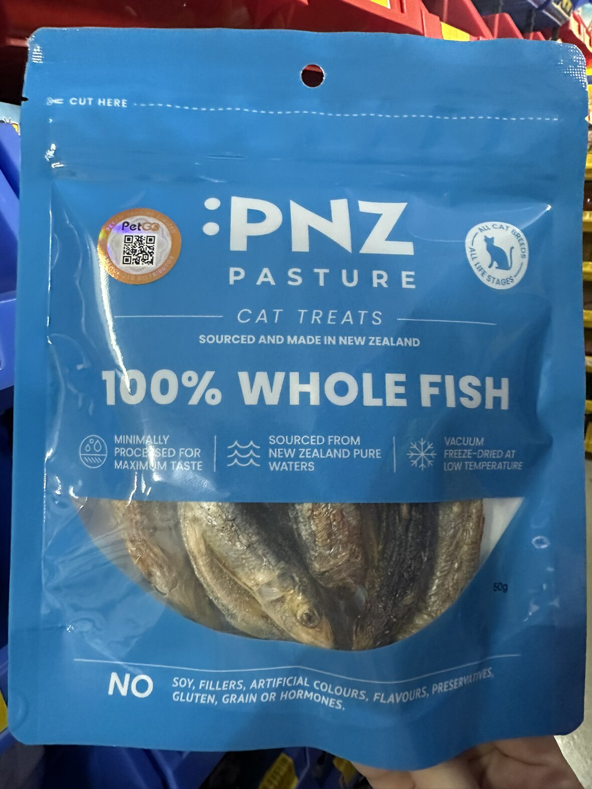 港购 新西兰PNZ牧場滋味冻干犬猫狗零食鱼干鹿肉鸭肉牛肉