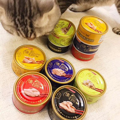 日本水煮混拼猫罐头6罐包邮