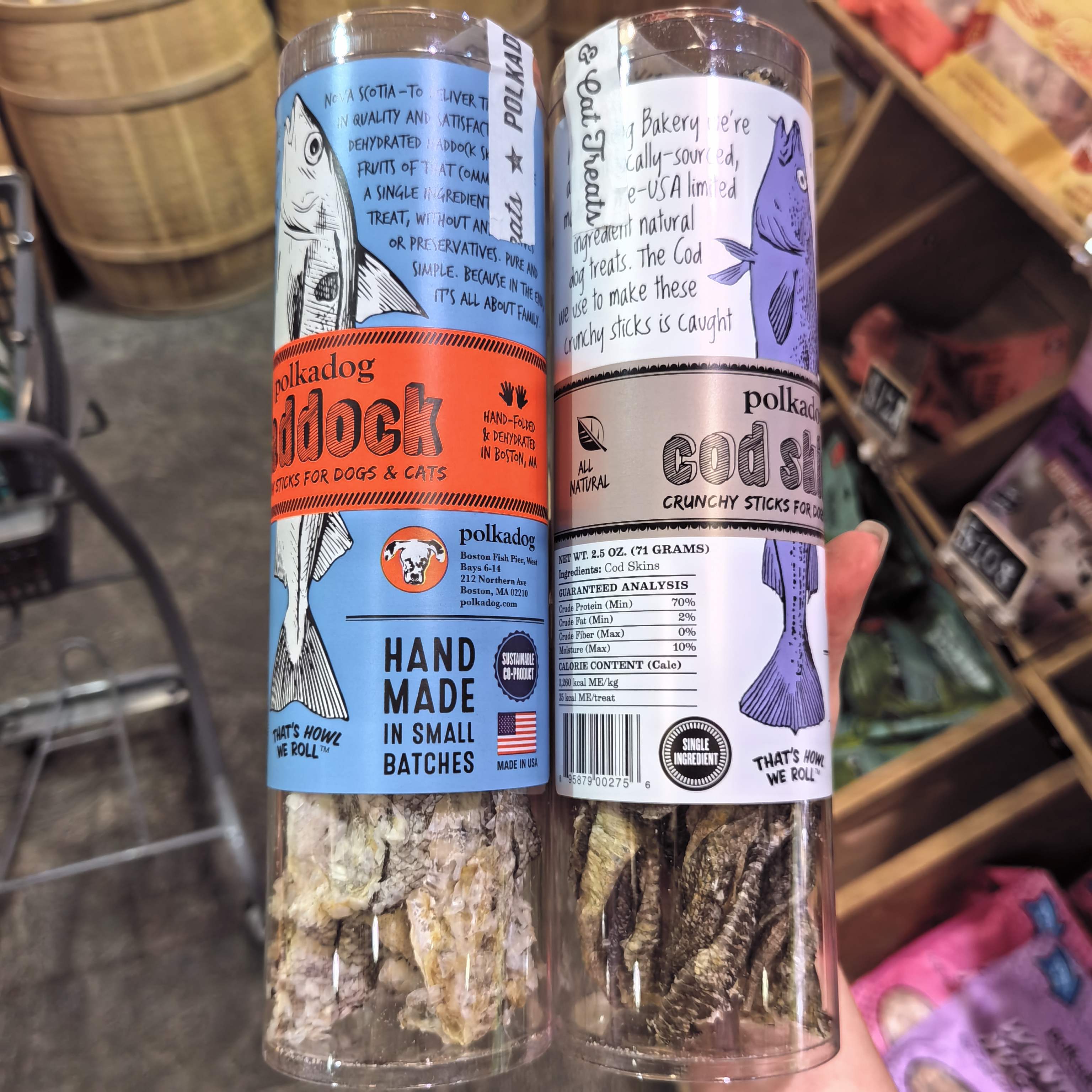 港购 美国Polkadog Bakery鱈魚皮脆條貓小食