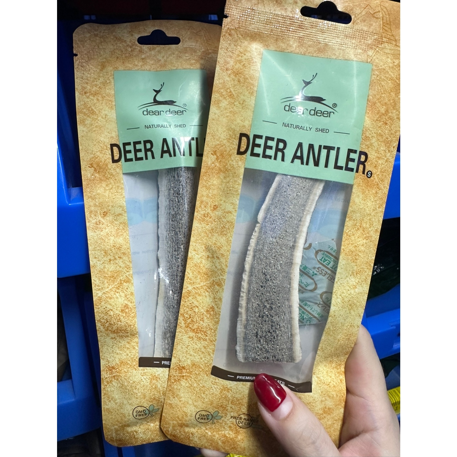 港购 新西兰dear deer鹿角狗零食天然磨牙