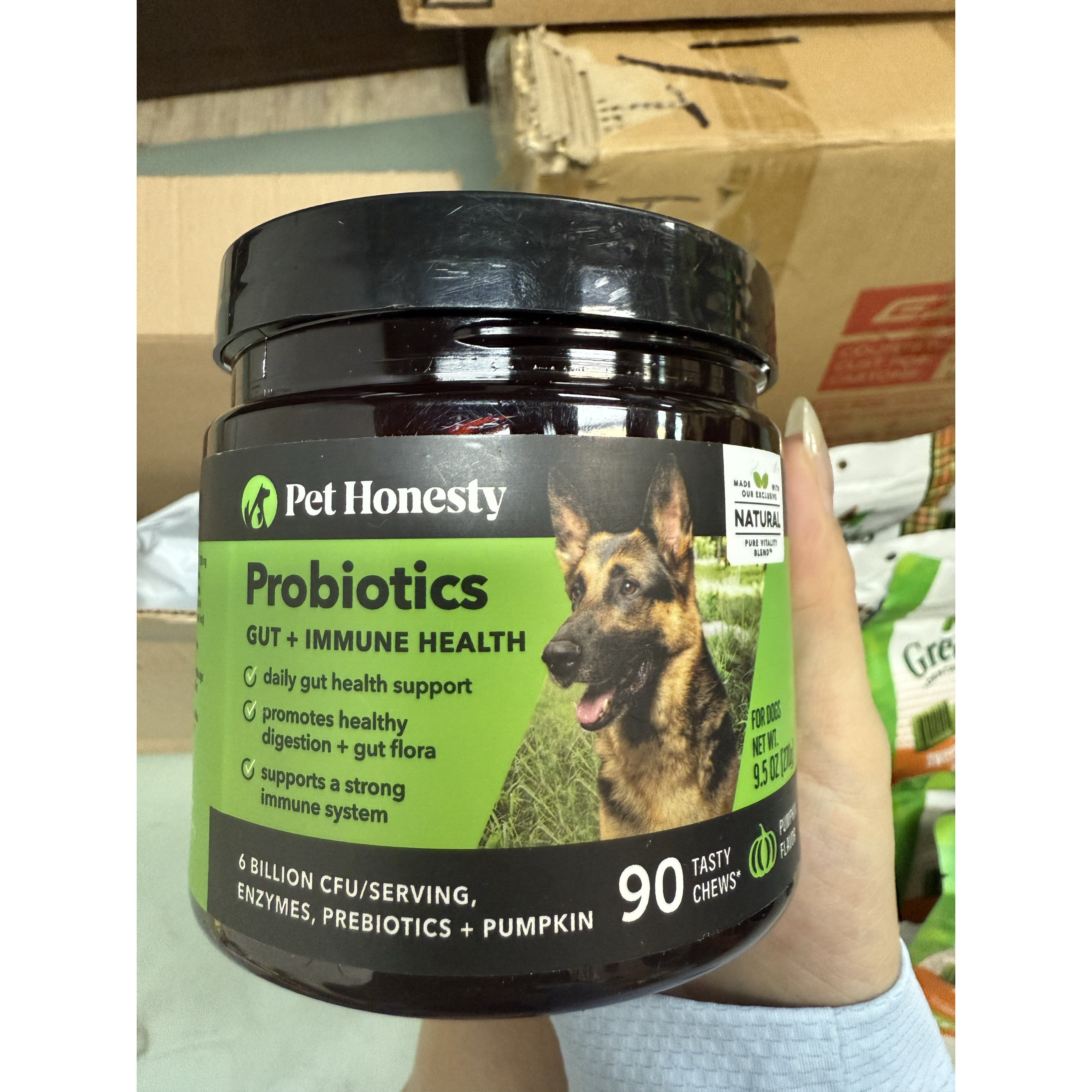 现货港购 美国Pet Honesty犬用益生菌胃肠道消化免疫功能健康90粒