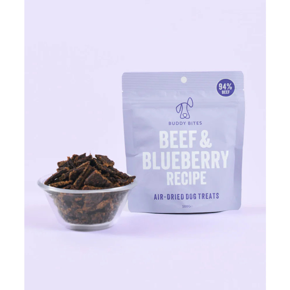 港购BUDDY BITES天然風乾狗狗零食 牛肉&藍莓狗零食100g