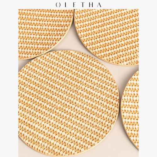 OLETHA北欧编织纹杯垫