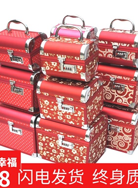 首饰盒带锁中式结婚庆多层珠宝