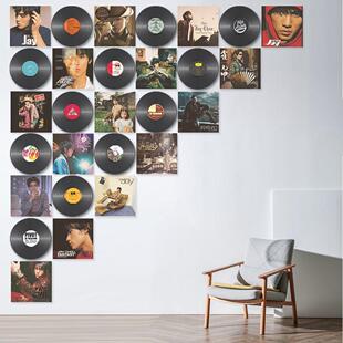 周杰伦仿真黑胶唱片8090复古怀旧装饰摆件卧室客厅创意个性海报