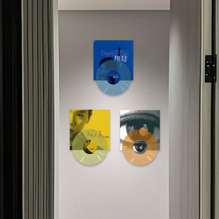 黑色柳丁Davidtao专辑上下叠仿真彩胶装饰画陶喆卧室背景墙贴挂画