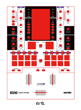 RANE  SEVENTY-TWO  MK2 混音台贴膜 莱恩72炫彩膜 可个性定制