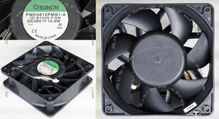 14.9W 48V 滚珠轴承风扇 8成新 拆机 SUNON 原装 PMD4812PMB1