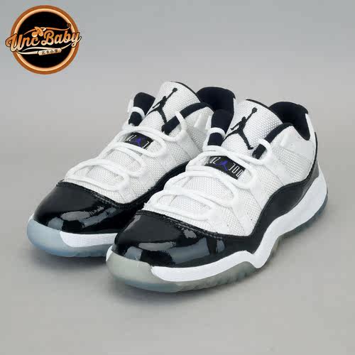 北卡大学 Air Jordan 11 Low AJ11 童鞋 黑白 505835-153