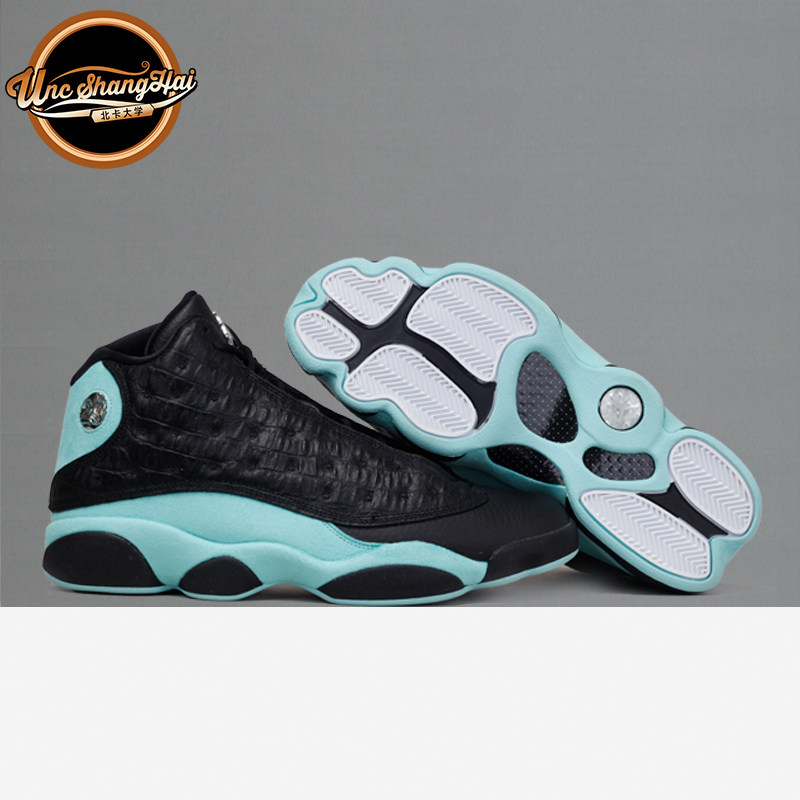 北卡大学 air jordan 13 aj13 薄荷绿鳄鱼纹黑绿蒂芙尼414571-030
