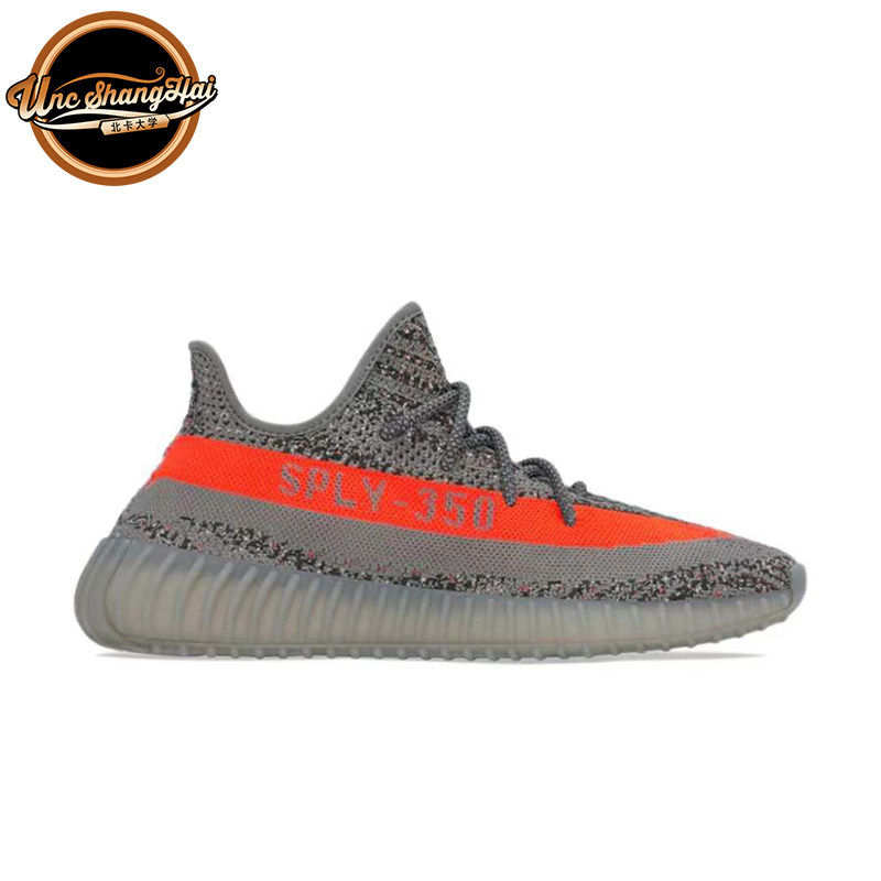 北卡大学 Adidas Yeezy Boost 350v2灰橙满天星 椰子跑步鞋GW1229
