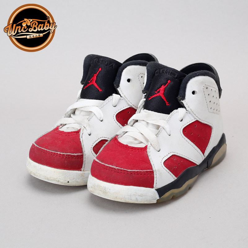 北卡大学 air jordan retor 6 aj6 胭脂红童鞋 儿童鞋 384667-160