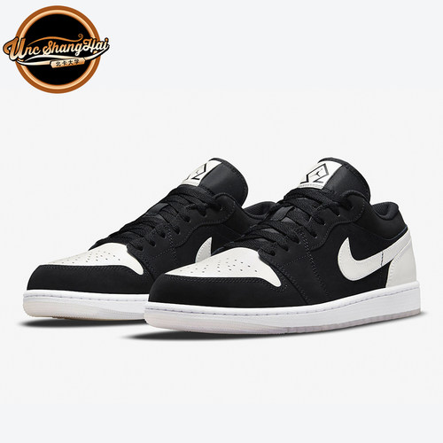 AJ1钻石黑白熊猫低帮篮球鞋