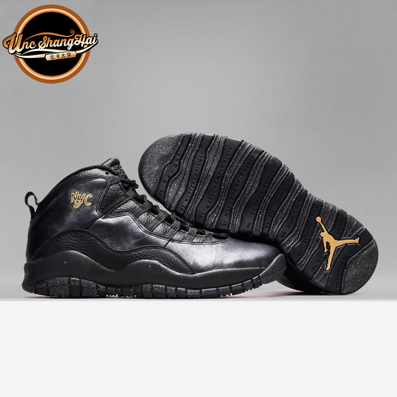 北卡大学 air jordan 10 nyc black aj10 黑金纽约配色310805-012