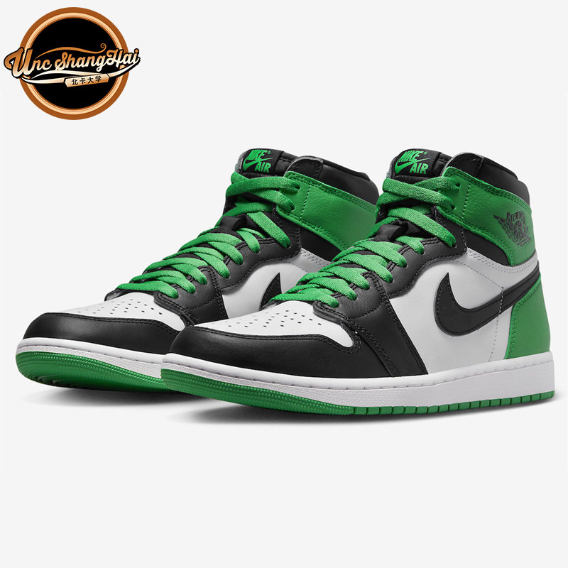 AJ1黑绿脚趾凯尔特人复古篮球鞋