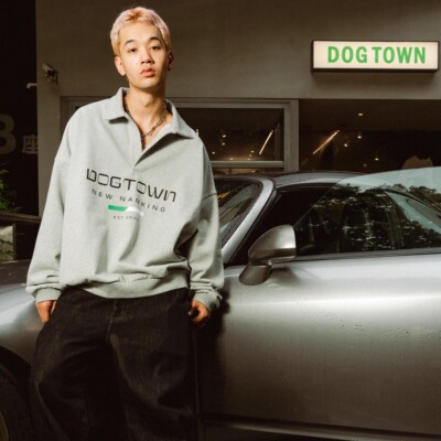 DOGTOWN NEWNANKING POLO领翻领宽松版型休闲套头卫衣