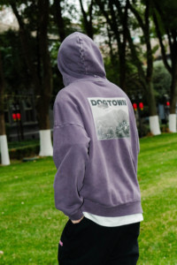 DOGTOWN 24SS紫金山UFO飞碟南京刺绣LOGO水洗做旧帽衫连帽卫衣