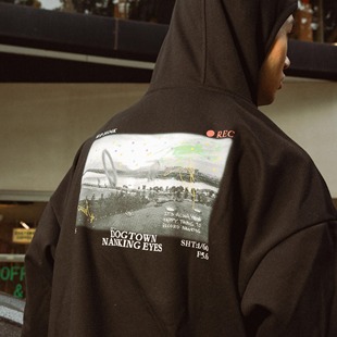 DOGTOWN 25FW NANKING EYES南京眼小D胸前LOGO忍者拉链帽衫卫衣