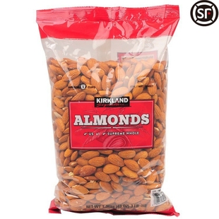 开市客代购kirkland科克兰原味扁桃仁1.36KG生制大杏仁 坚果零食
