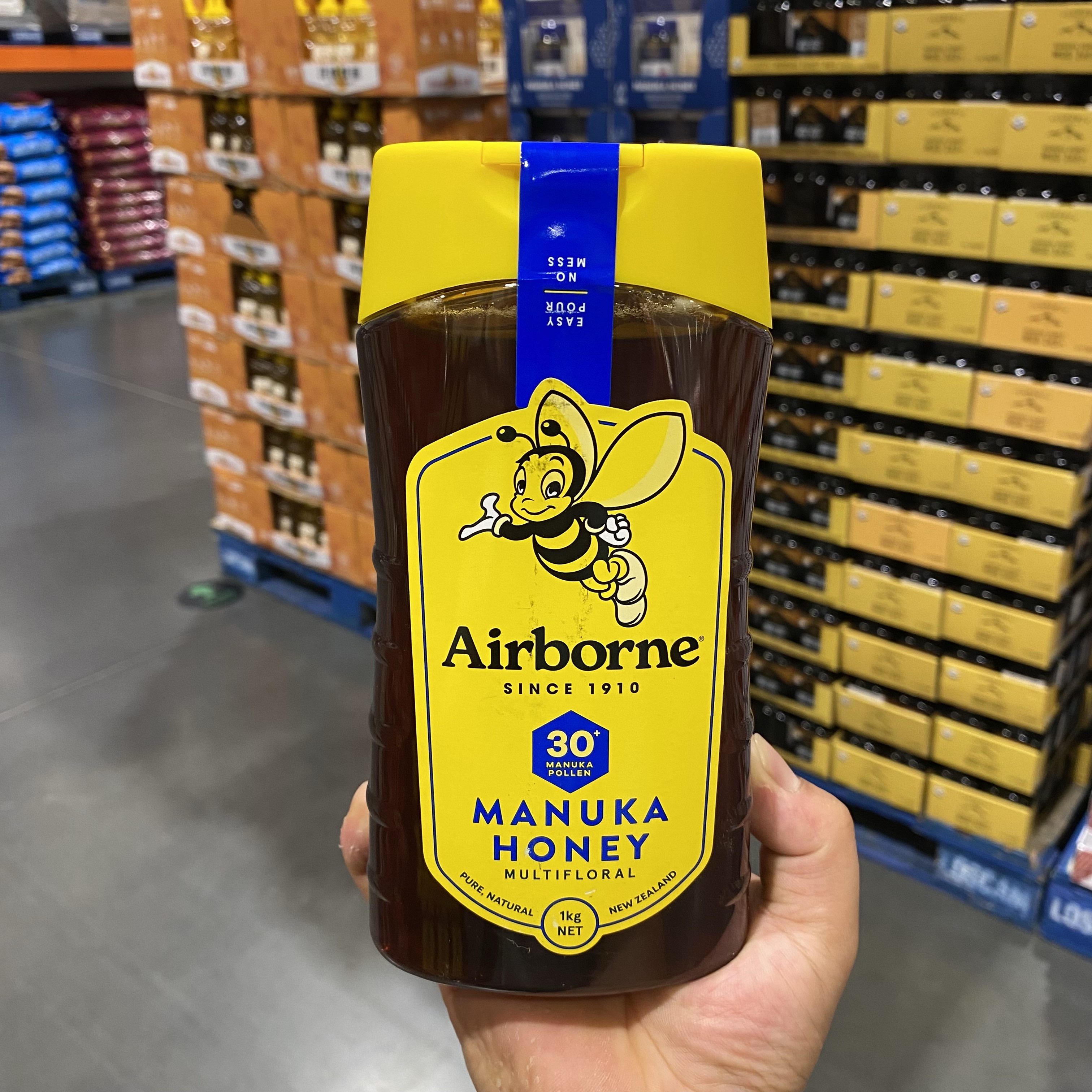 上海Costco开市客新西兰进口蜂蜜1kg麦卢卡花粉30+纯正天然原生态