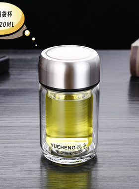 迷你小水杯玻璃杯耐热精致可爱便携防烫小容量双层120ML单层150ML