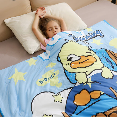 小黄鸭夏季杯子夏凉被毛巾毯可爱