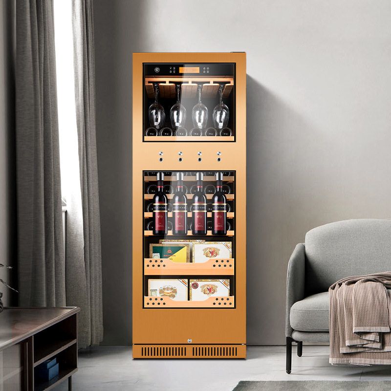 正品FUKE富客CL-168C3雪茄柜红酒柜恒温恒湿不锈钢雪茄红酒双用柜