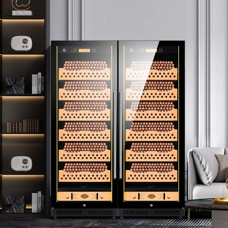 正品FUKE富客CL-168CW2雪茄柜恒温恒湿雪松木层架雪茄红酒双拼柜