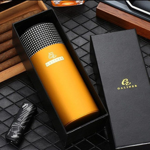 正品GALINER迦莱纳雪茄筒便携雪茄盒多支装雪茄保湿盒雪松木烟盒