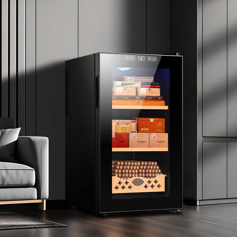 正品FUKE富客52C控温保湿风冷嵌入双核制冷雪松木醇化小型雪茄柜