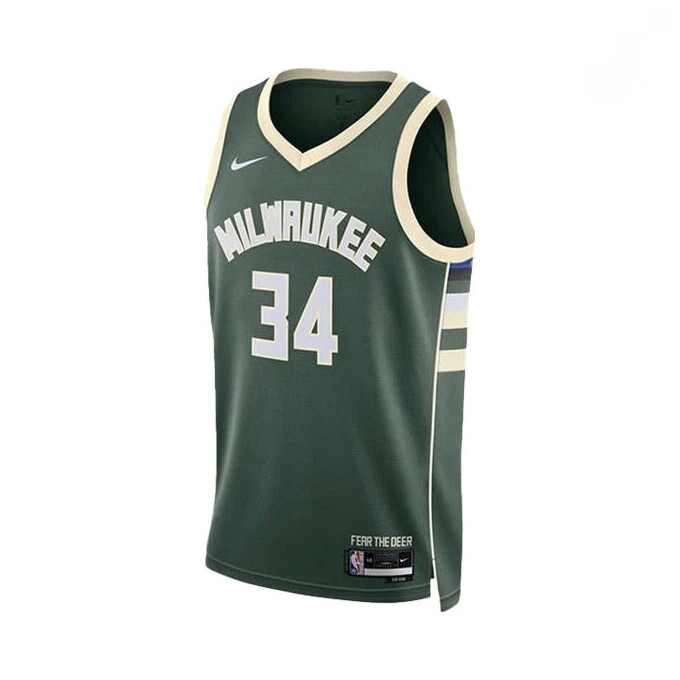 Nike 耐克 NBA 雄鹿队34号字母哥 SW球迷版速干球衣 DN2012-323