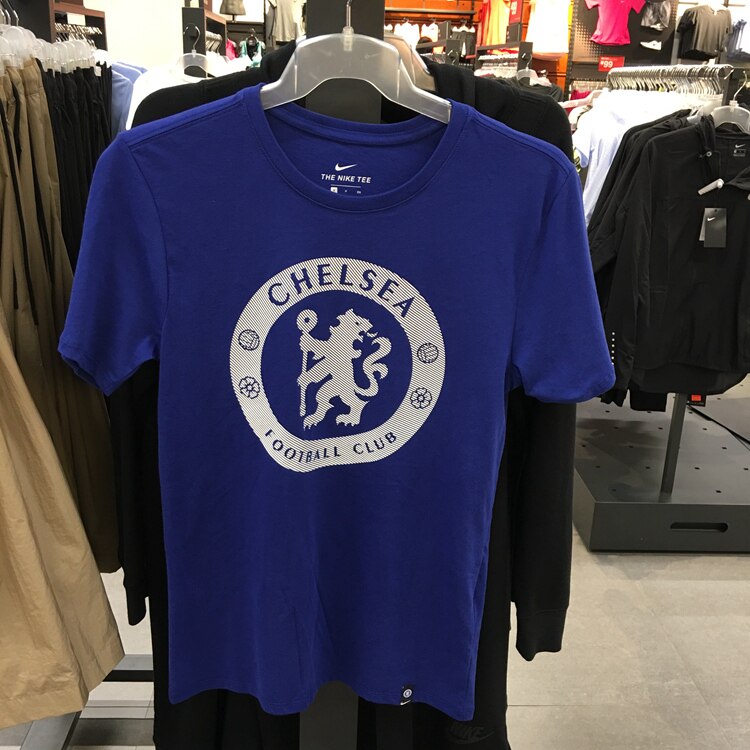 NIKE CHELSEA FC CREST 男子足球圆领运动短袖T恤 911206-495-060